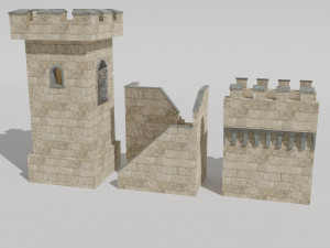 medieval castle 3D मॉडल