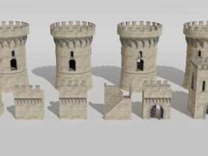 medieval castle 3D मॉडल