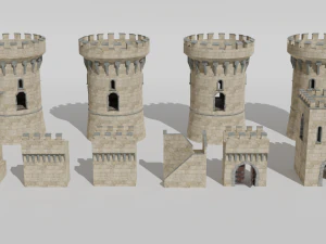 medieval castle 3D Model