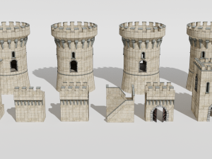 medieval castle 3D मॉडल