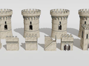 medieval castle 3D Model
