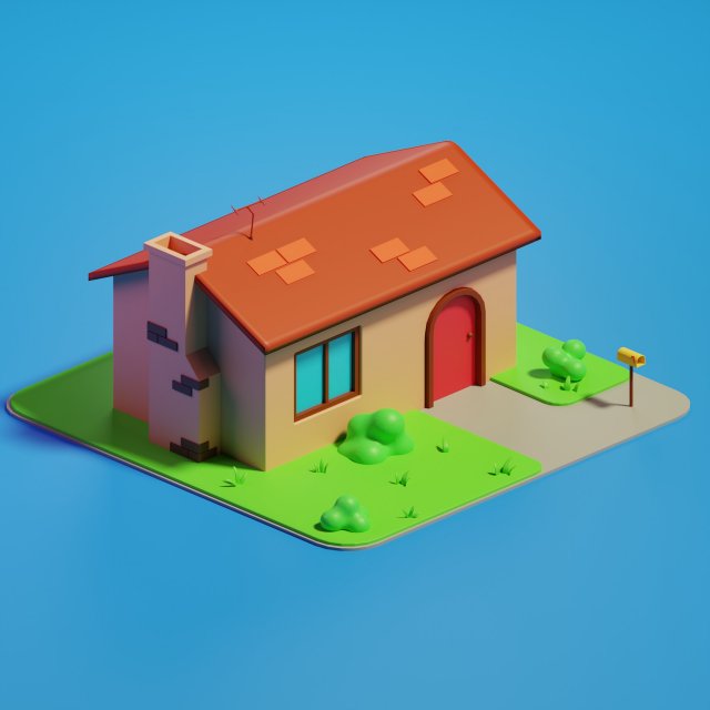house Modelo 3D .c4d .max .obj .3ds .fbx .stl .blend 