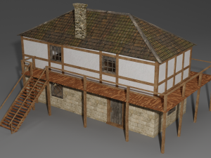 medieval house Modelo 3D