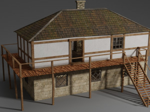 medieval house Modelo 3D