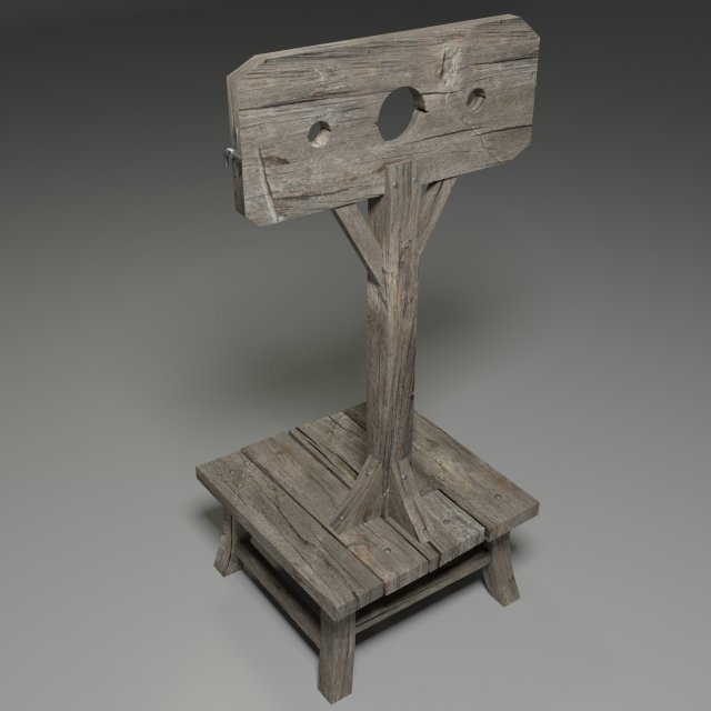 pillory 3Dモデル .c4d .max .obj .3ds .fbx .stl .blend 