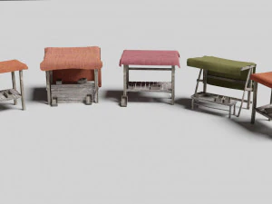 mercato medievale Modello 3D