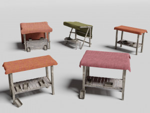medieval marketplace 3D-Modell