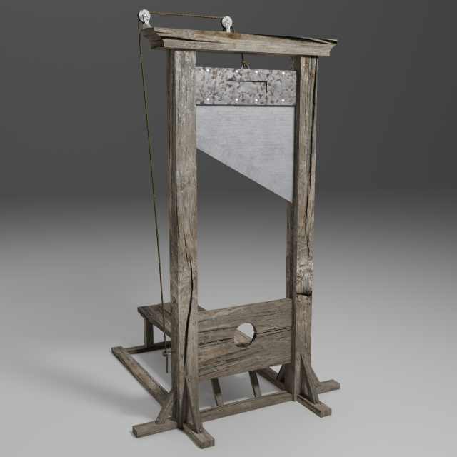 guillotine 3D 모델 .c4d .max .obj .3ds .fbx .stl .blend 