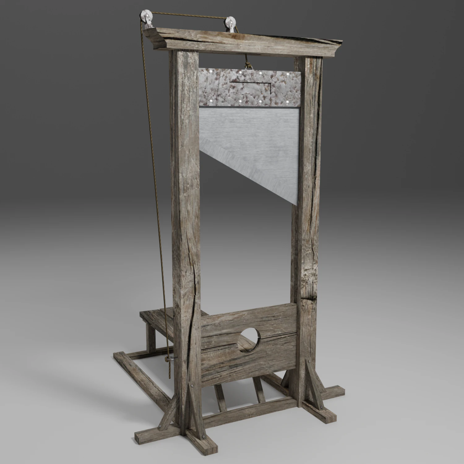 guillotine 3D Model .c4d .max .obj .3ds .fbx .stl .blend 
