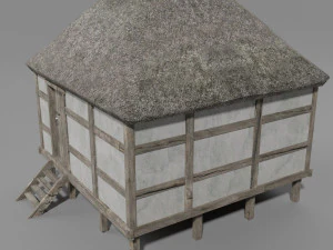 medieval village set 3D Model