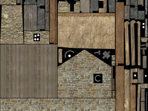 medieval village set 3D Model