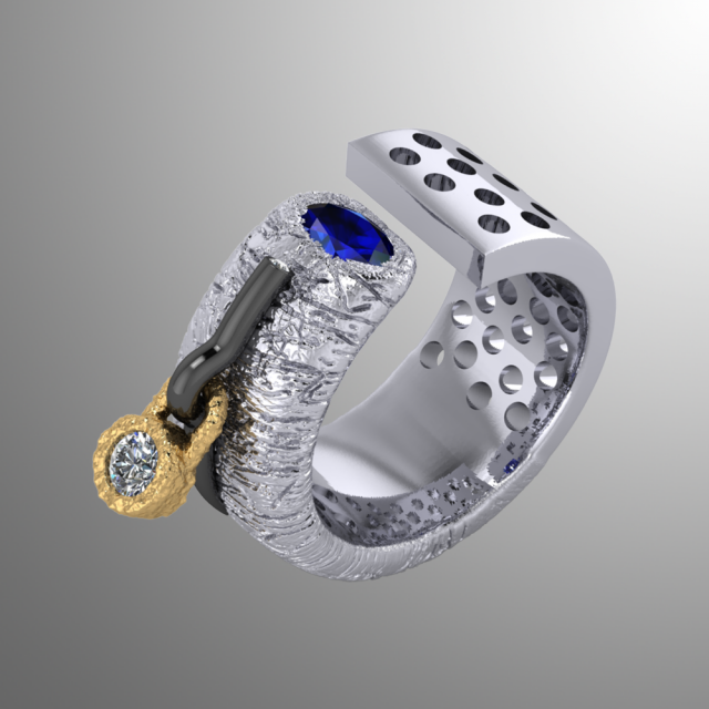 ring ak 2 3D Модель .c4d .max .obj .3ds .fbx .stl .blend 