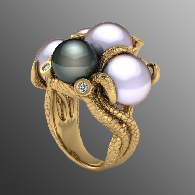 ring ak 9 3D Модель .c4d .max .obj .3ds .fbx .stl .blend 