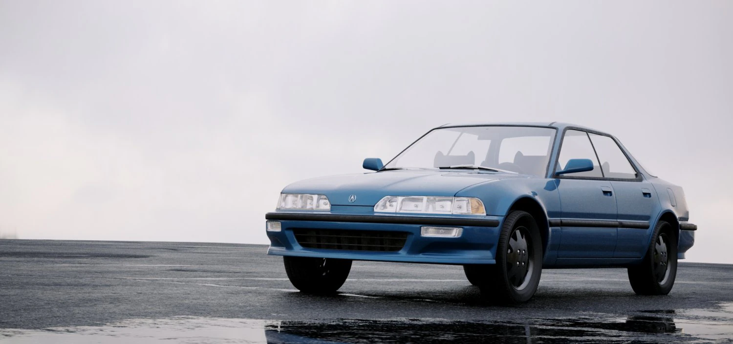 acura integra sedan 1990 3D Model .c4d .max .obj .3ds .fbx .stl .blend 