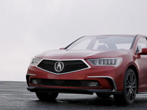 acura rlx esporte h&iacute;brido 2017 Modelo 3D