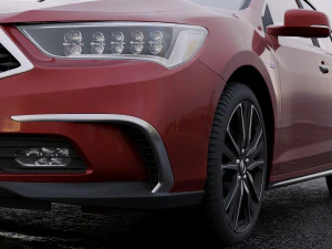 acura rlx esporte h&iacute;brido 2017 Modelo 3D