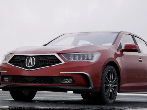 acura rlx esporte h&iacute;brido 2017 Modelo 3D