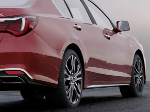 acura rlx esporte h&iacute;brido 2017 Modelo 3D