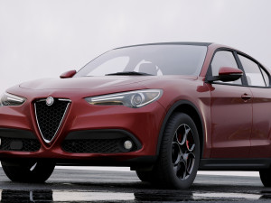alfa romeo stelvio q4 2017 3D मॉडल