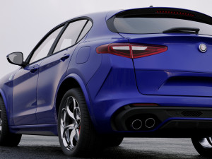alfa romeo stelvio quadrifoglio 2018 3D Модель
