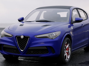 alfa romeo stelvio quadrifoglio 2018 3D Модель