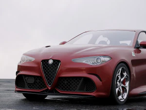 Alfa-Romeo Giulia Quadrifoglio 2016 3D Model