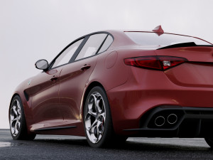 alfa-romeo giulia quadrifoglio 2016 Modelo 3D