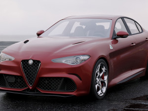 alfa-romeo giulia quadrifoglio 2016 Modelo 3D