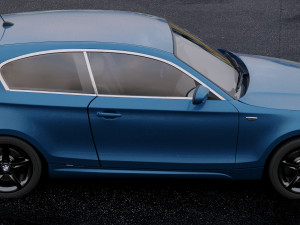 1 series hatchback 2009 Model 3D