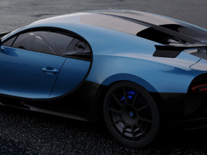 bugatti chiron pur sport 2020 Model 3D
