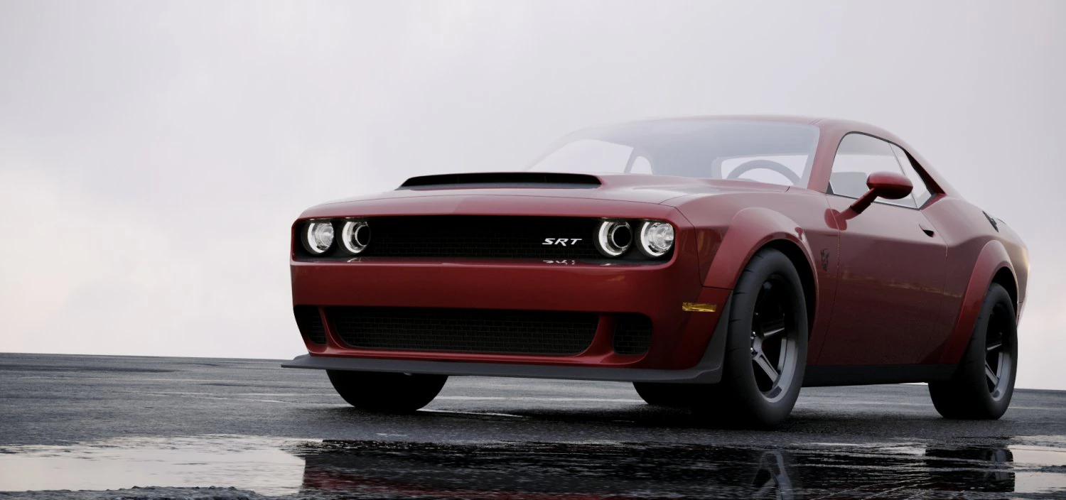 dodge challenger srt demon 2018 3D Model .c4d .max .obj .3ds .fbx .stl .blend 
