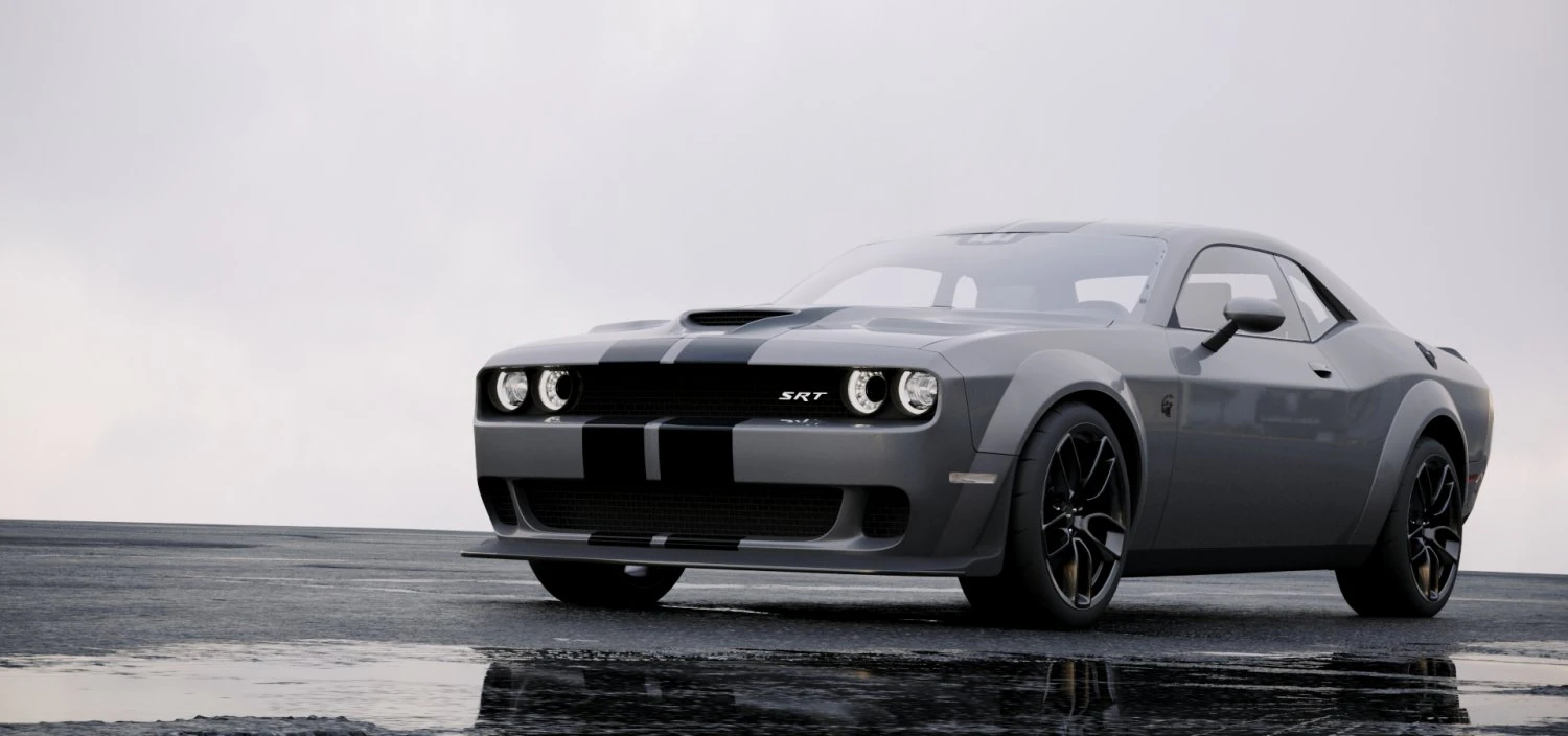 dodge challenger srt hellcat 2018 3D Model .c4d .max .obj .3ds .fbx .stl .blend 