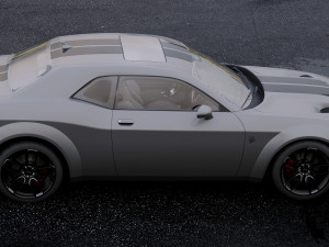 dodge challenger srt hellcat 2018 Modelo 3D