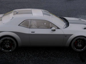 dodge challenger srt hellcat 2018 3D Model