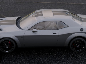 dodge challenger srt hellcat 2018 Modelo 3D