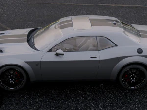 dodge challenger srt hellcat 2018 3D Model