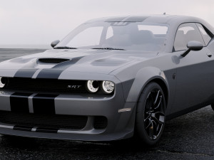 dodge challenger srt hellcat 2018 Modelo 3D