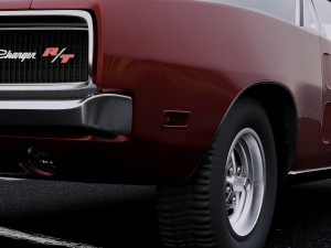 dodge charger rt 1969 3D Модель