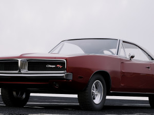 dodge charger rt 1969 3D Модель