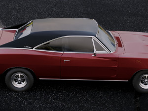 dodge charger rt 1969 3D Модель