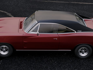 dodge charger rt 1969 3D Модель