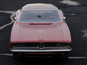 dodge charger rt 1969 3D Модель