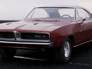 dodge charger rt 1969 3D Модель