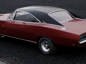 dodge charger rt 1969 3D Модель