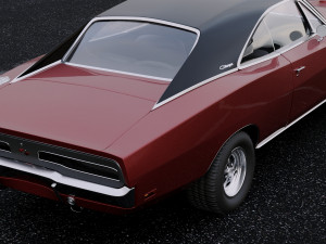 dodge charger rt 1969 3D Модель