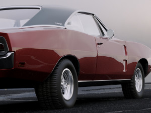 dodge charger rt 1969 3D Модель