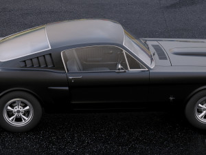 mustang fastback 1965 Modello 3D