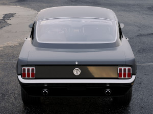 mustang fastback 1965 Modello 3D