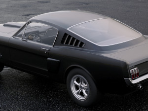 mustang fastback 1965 Modello 3D