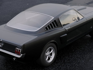 mustang fastback 1965 Modello 3D
